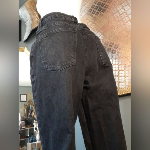 Zara Classic Black Women's Straight Wide Leg Jeans - Picture 3 of 15